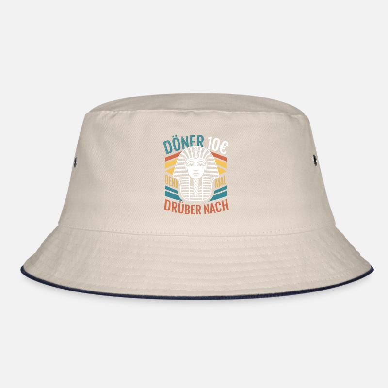 Kebab 10€ Think about it to Egypt Pharaoh Bucket Hat
