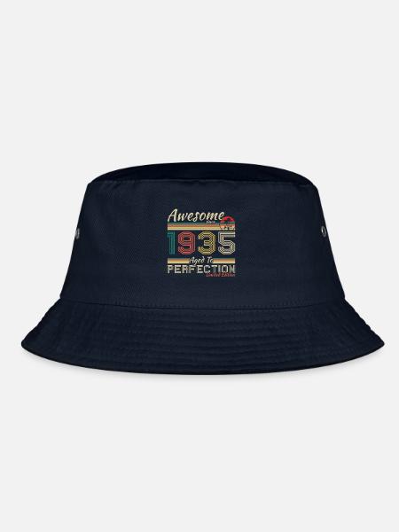 1935 Vintage Retro Geburtstagsgeschenk - Bucket Hat - Navy - Vorne