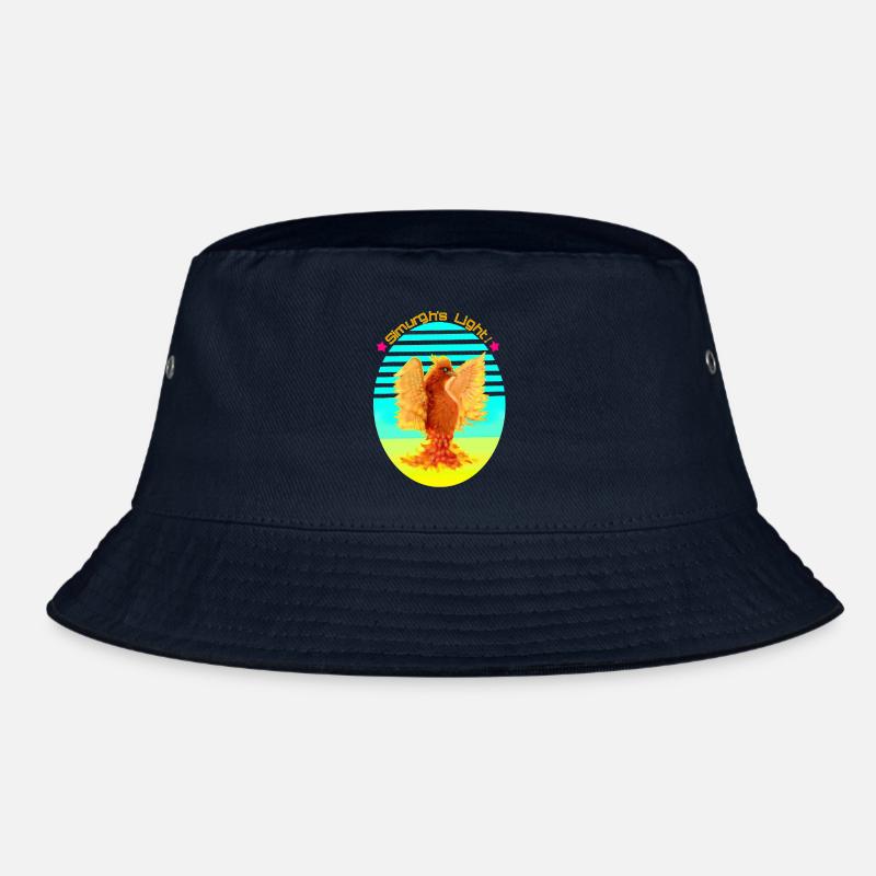 An Orange Cyber Bird Shining With Lemon Light Bucket Hat