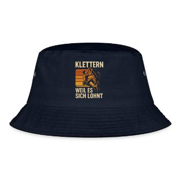 Klettern Bergsteiger Abenteuer Berg - Bucket Hat - Navy - Vorne
