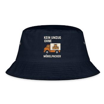 Umzug Möbelpacker Wohnung Helfer Unternehmen - Bucket Hat - Navy - Vorne