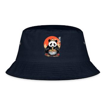Kawaii Panda Ramen Japan Style Design - Bucket Hat - Navy - Vorne