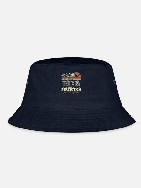 49th Birthday | Original December 1976 - Bucket Hat - navy - Front