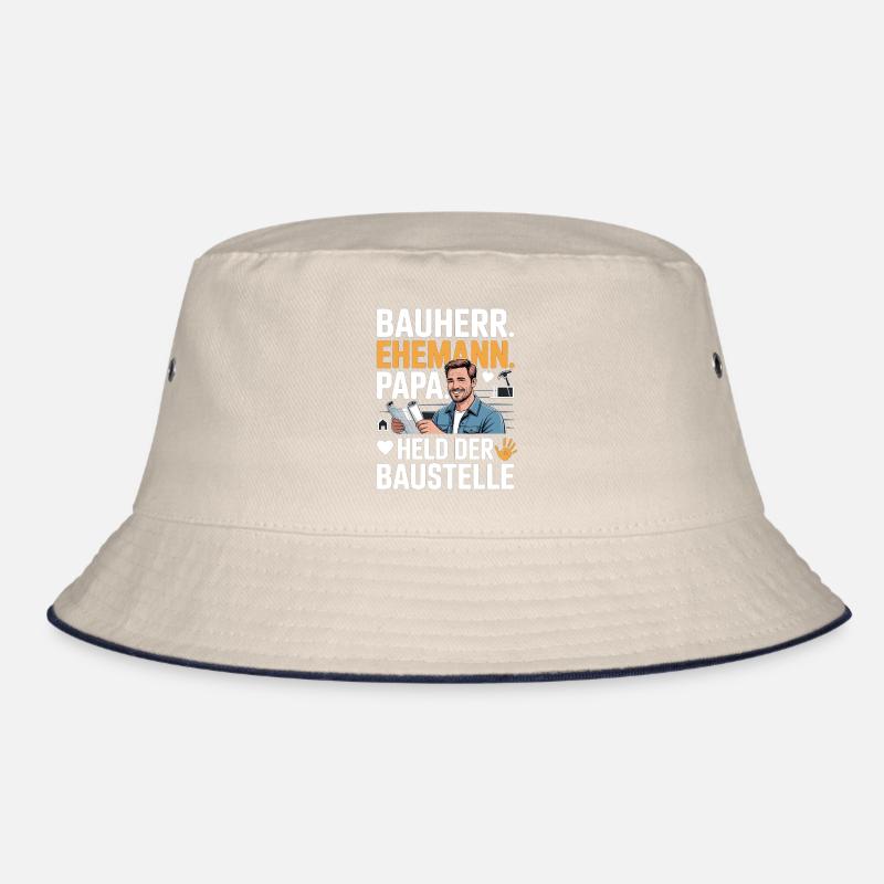 Held der Baustelle – Papa, Ehemann & Bauherr Bucket Hat