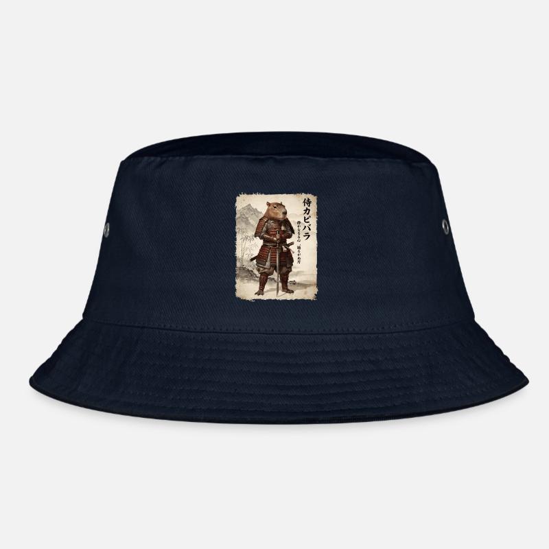 Samurai, Capybara, Japanische Kunst, Anime Bucket Hat