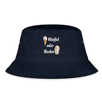 EIS WAFFEL ODER BECHER - Bucket Hat - Navy - Vorne