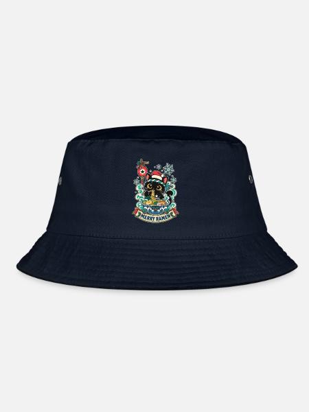 Kawaii-Katze Ramen Weihnachten - Bucket Hat - Navy