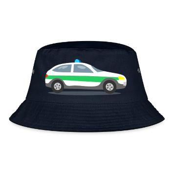 Car with blue lights - Bucket Hat - navy - Front