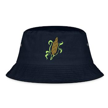 husked corn on the cob - Bucket Hat - navy - Front