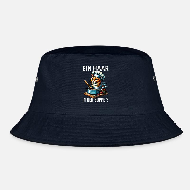 Ein Haar in der Suppe - süßes Katzen Design Bucket Hat