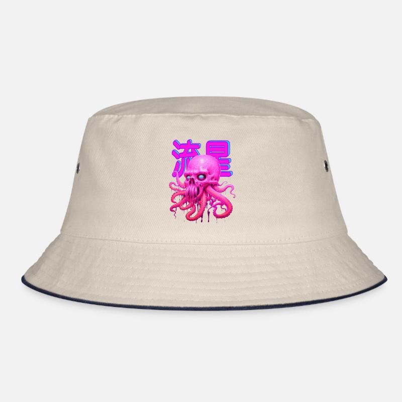 PINK OCTOPUS SCULL! Bucket Hat