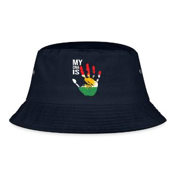 Kurdistan Kurden Handdesign mit Flagge - Bucket Hat - Navy - Vorne