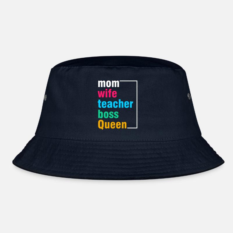 Mama Ehefrau Lehrerin Queen-Shirt Bucket Hat
