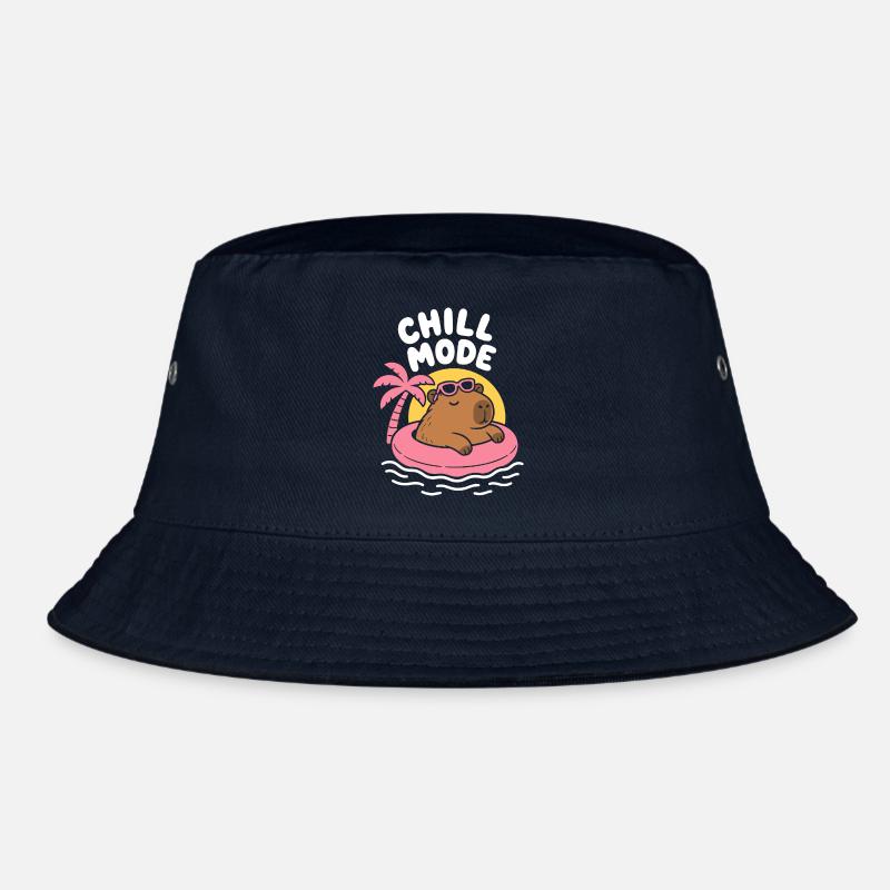 Chill Mode Floating Capybara Bucket Hat