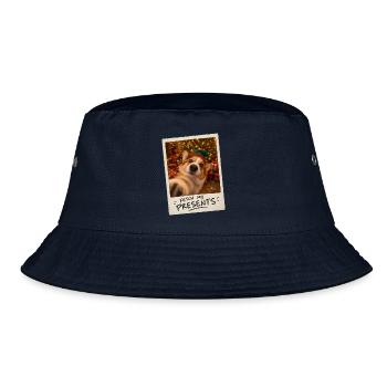 Fetch My Presents Corgi Selfie Weihnachten - Bucket Hat - Navy - Vorne