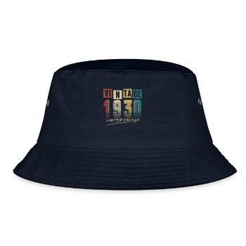 1930's Vintage 1930's Born in 1930's Birthday. Year 2 - Bucket Hat - navy - Front