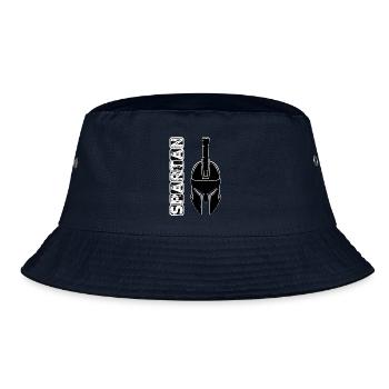 Schwarzer Grunge-Spartan-Helm - Bucket Hat - Navy - Vorne