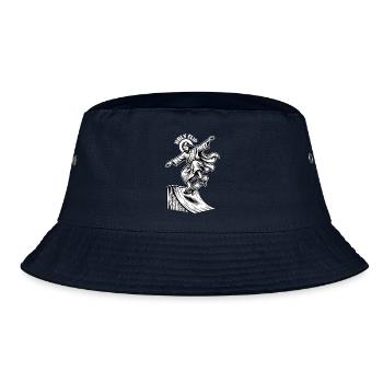 Holy Flip – Skateboarding Jesus Chirst Meme - Bucket Hat - Navy - Vorne
