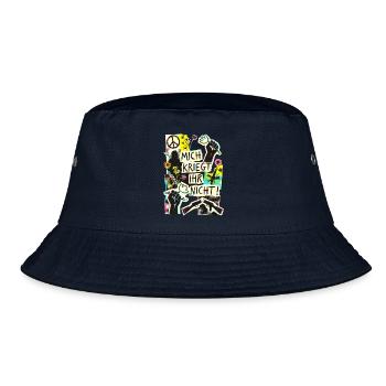 Frieden Demo Gegen Krieg - Bucket Hat - Navy - Vorne