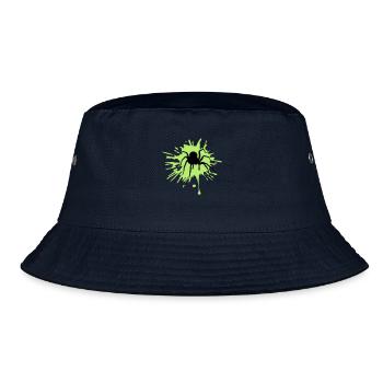 spider spider blob graffiti drops color b - Bucket Hat - navy - Front