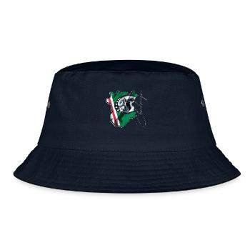 (RU) Chechnya: Flag on its own map EN - Bucket Hat - navy - Front