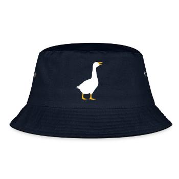 Laughing goose design - Bucket Hat - navy - Front
