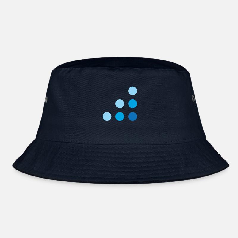 Blue dots 800x800 - Bucket Hat - Navy