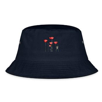 Maus Mohn Tier Sommer witzig frech - Bucket Hat - Navy - Vorne