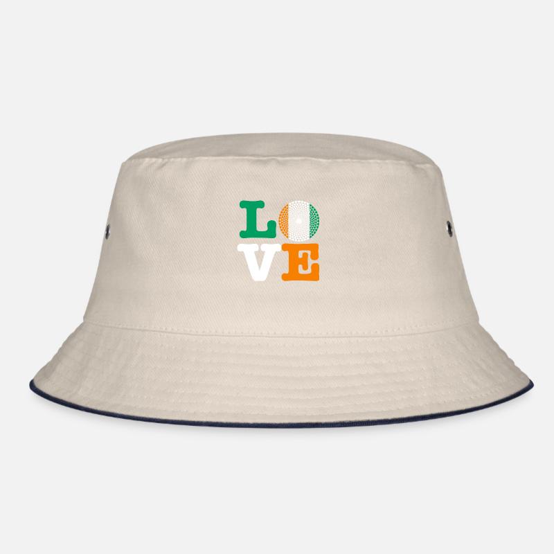 Ivory Coast Elfenbeinküste Love Herz Mandala Bucket Hat