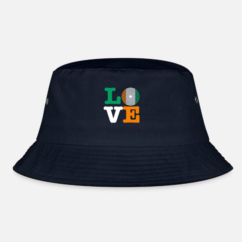 IVORY COAST heart - Bucket Hat - navy