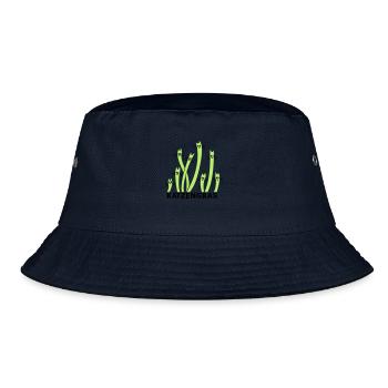 Cat Grass 2 - Bucket Hat - navy - Front