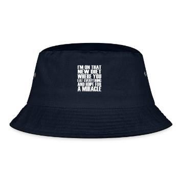 funny funny sayings - Bucket Hat - navy - Front