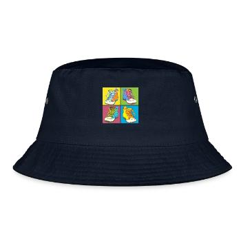 Andy Warhol Pop-Art Schuhe - Bucket Hat - Navy - Vorne