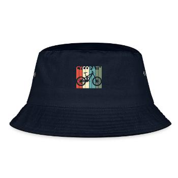 Fahrrad Rad Radeln Mountainbike Mountainbiker - Bucket Hat - Navy - Vorne