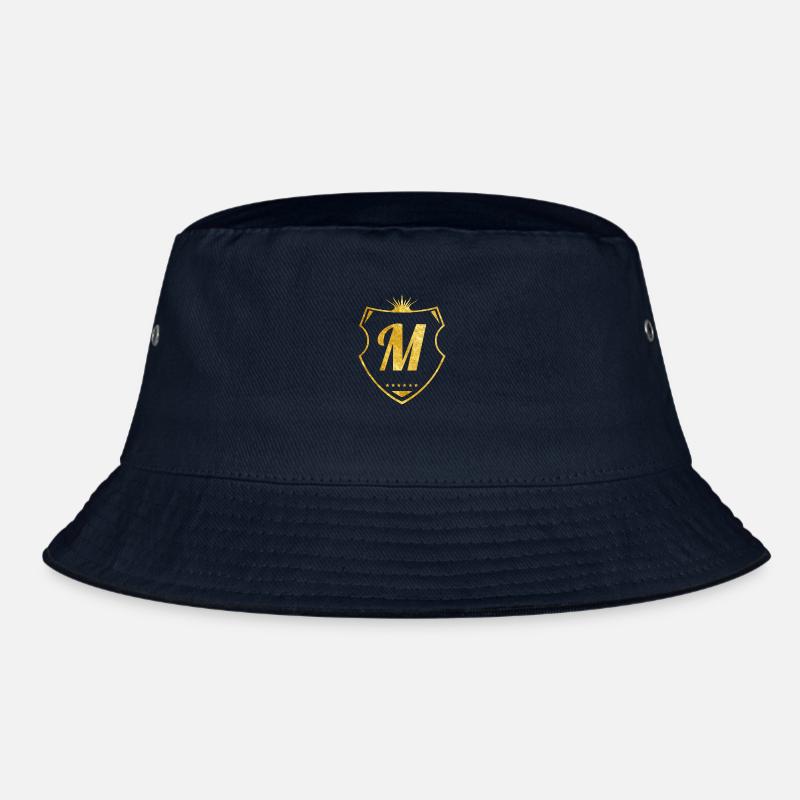 M buchstabe gold Bucket Hat