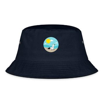 Möwe am Meer - Bucket Hat - Navy - Vorne
