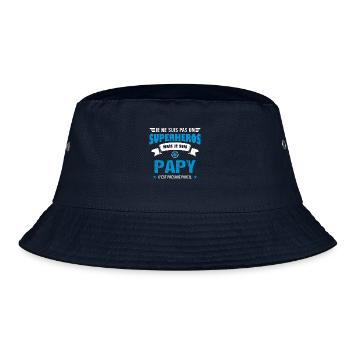 Papy cadeau drôle original super papi - Bob - marine - Devant