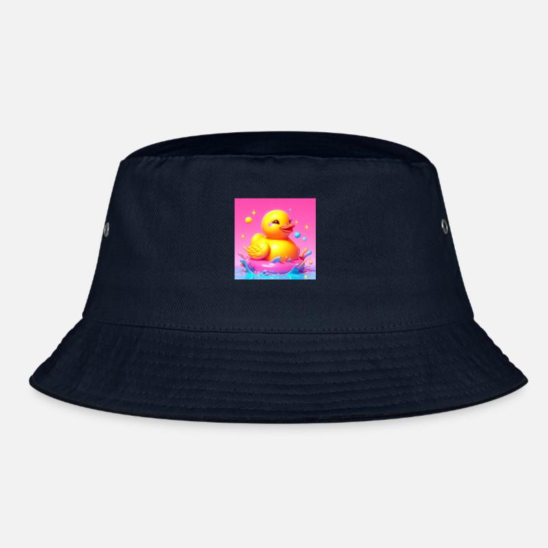 Bade Ente 3D Hyperrealistisch in Risographie Bucket Hat