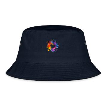 Buntes Herz Valentinstag Geschenk - Bucket Hat - Navy - Vorne