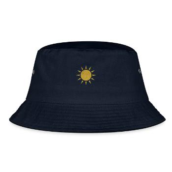 Bright Sun: Minimalist Solar Graphics - Bucket Hat - navy - Front