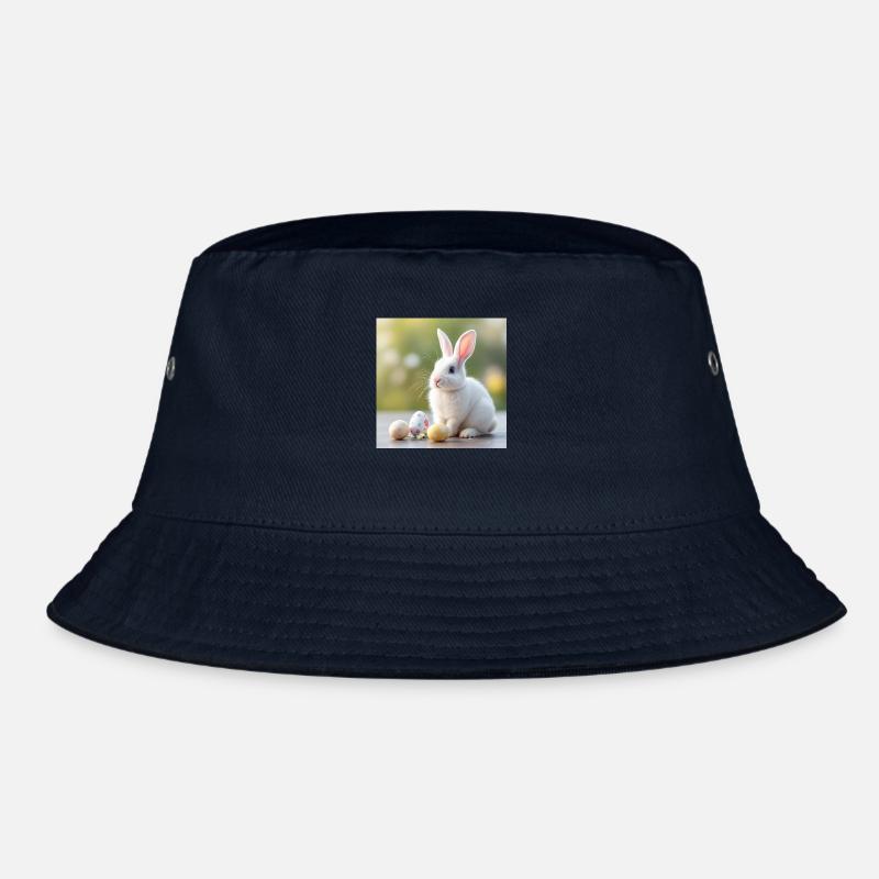 Weißer Hase Ostern Bucket Hat