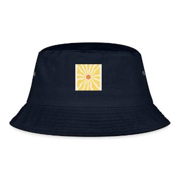 Sunbeams as sunflowers - Bucket Hat - navy - Front