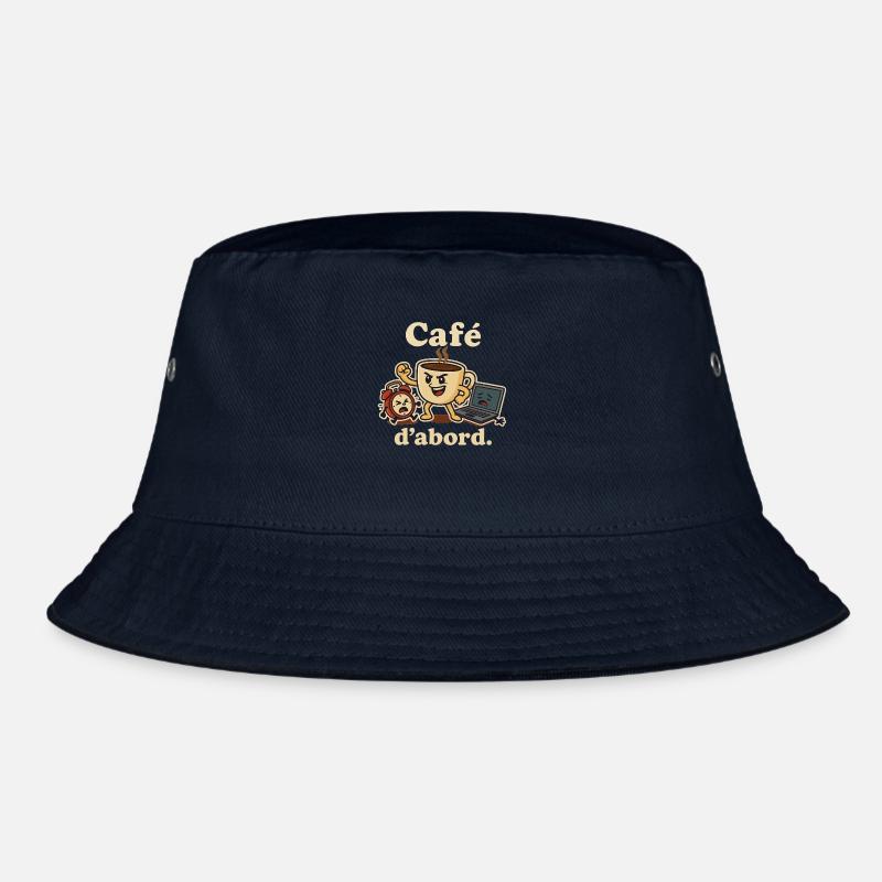 Coffee First - Bucket Hat - navy