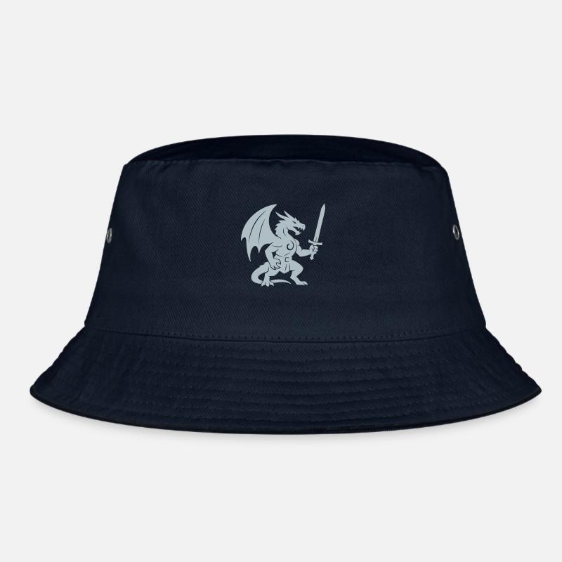 Drachenkämpfer (heller Stahl) Bucket Hat