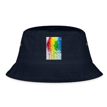 Splashes of paint - Bucket Hat - navy - Front