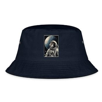 Astronauten Affe - Bucket Hat - Navy - Vorne