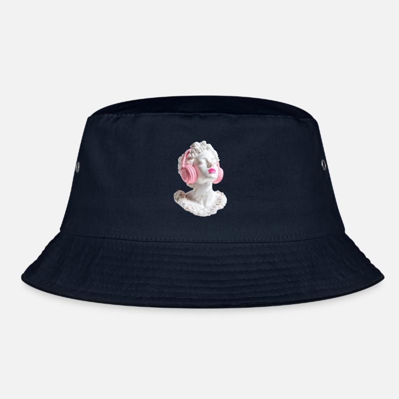 Marmor Diva: Beats in Pink - Bucket Hat - Navy