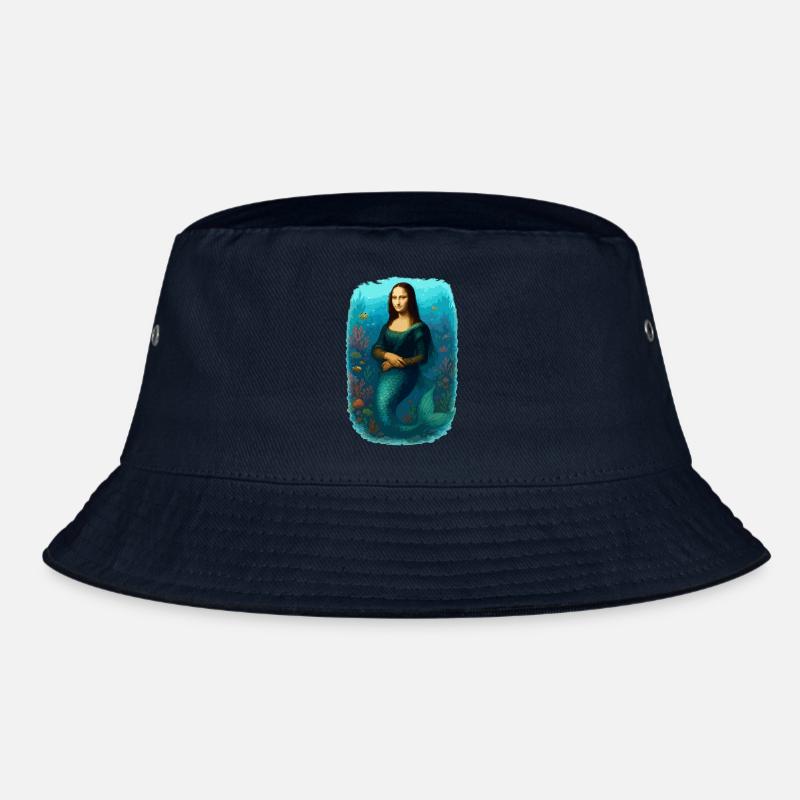Mona Lisa mermaid Bucket Hat