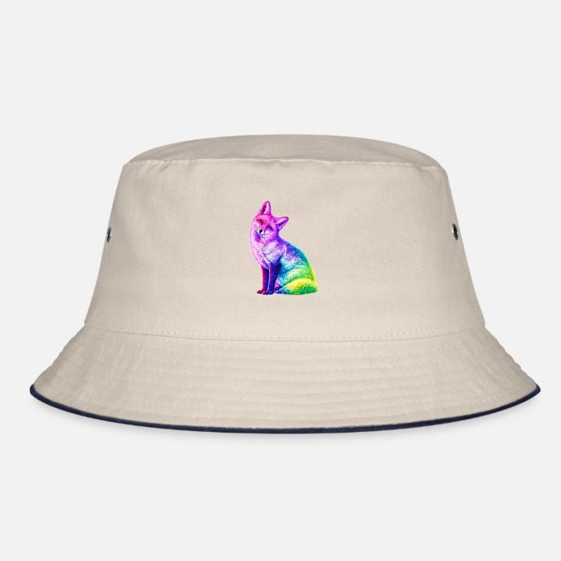 Regenbogenfuchs Farbkunst Bucket Hat