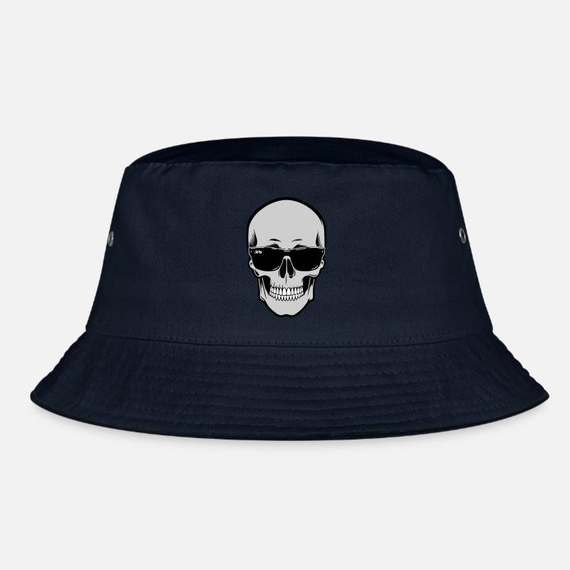 Skull with Sunglasses Graphic Bucket Hat